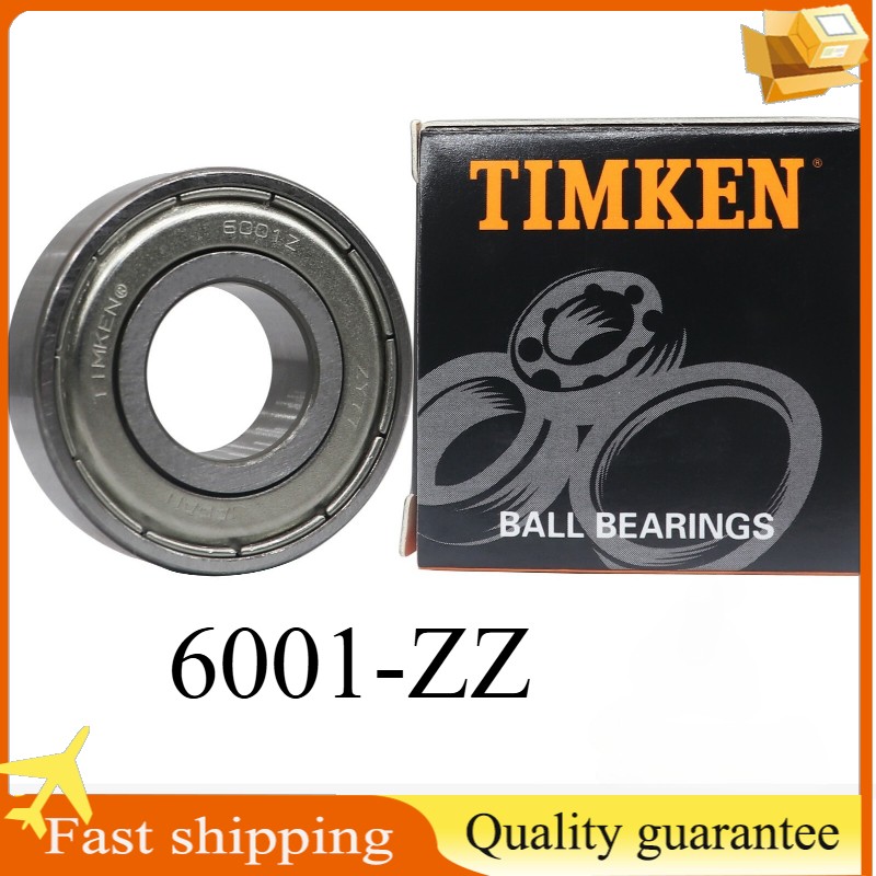 6001-ZZ NEW USA TIMKEN 12X28X8MM Double Metal Seal Ball Bearings (4 PACK)