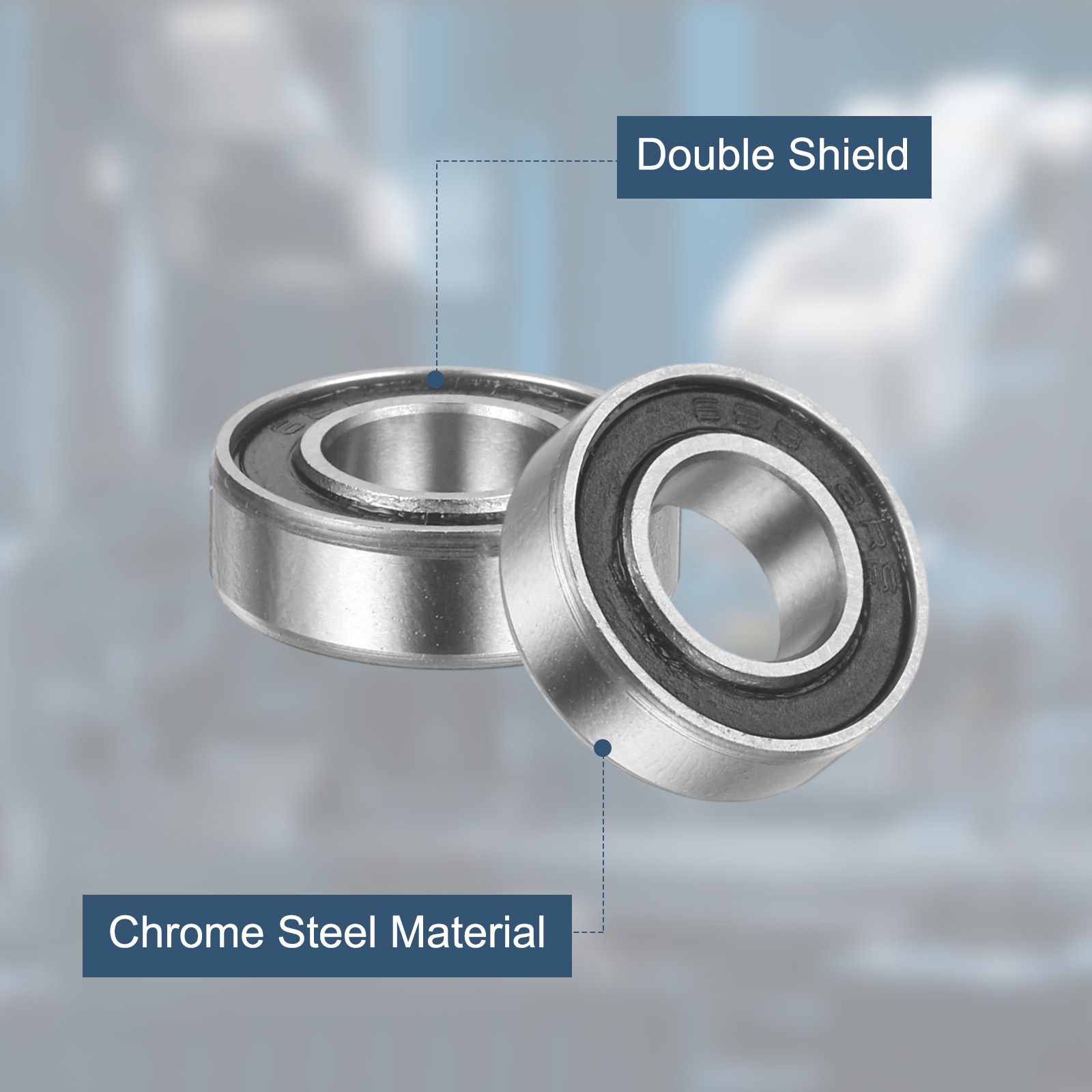 5 Pack 8 x 16 x 5mm 688 2RS Deep Groove Ball Bearings ABEC5