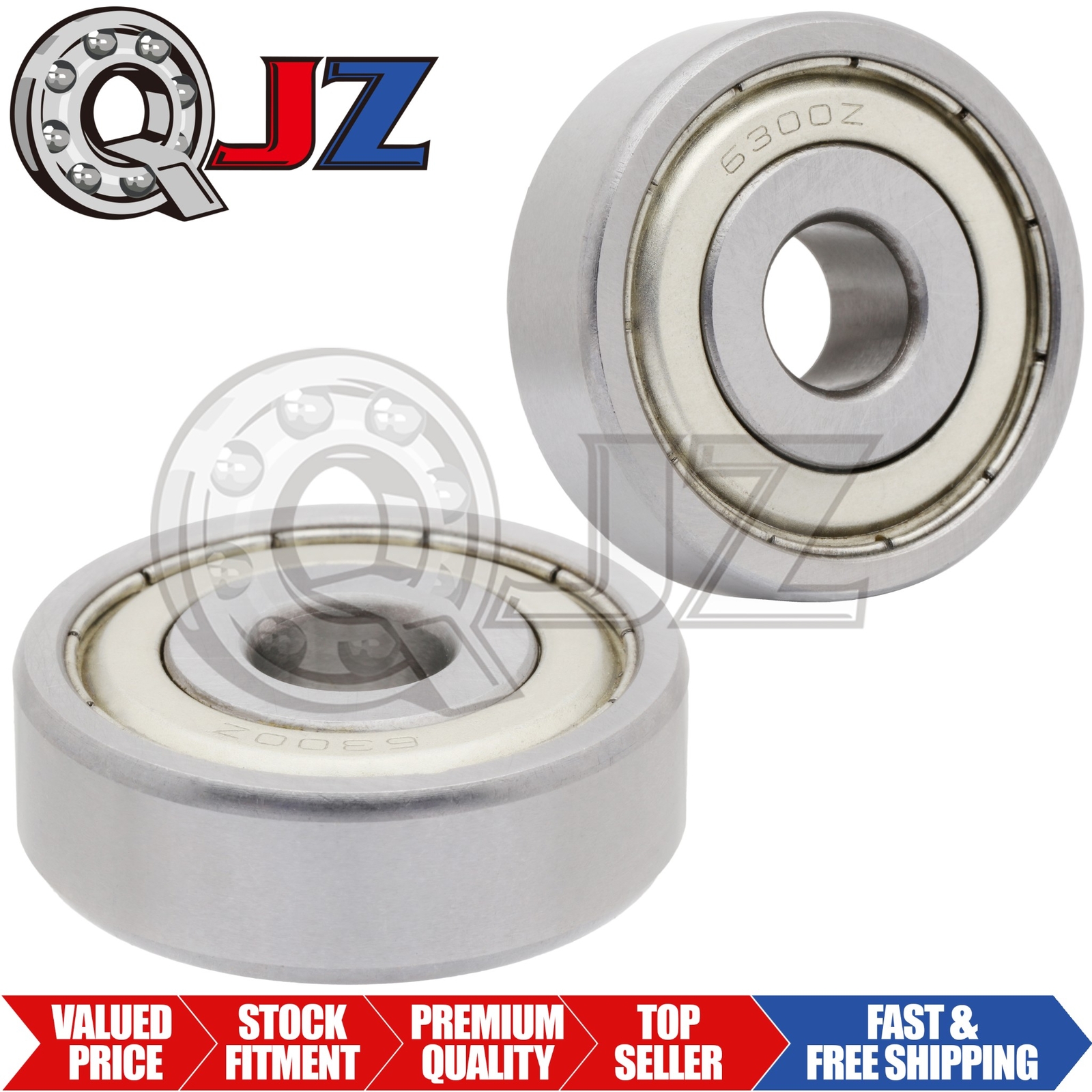 [Qty.2] 6300-ZZ New Radial/Deep Groove Ball Bearing [10mm ID x 35mm OD x 11mm W]