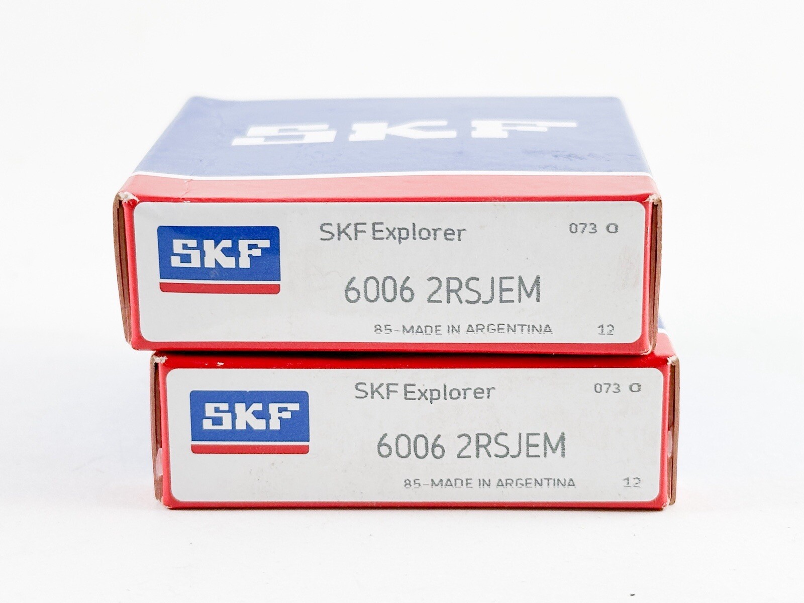 (QTY 2) SKF 6006-2RSJEM Single Row Deep Groove Ball Bearing, 30mm x 55mm x 13mm