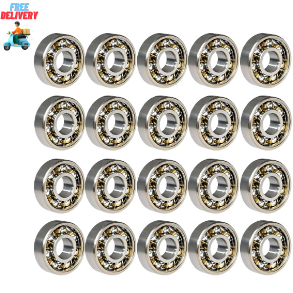 100 PCS 608 Deep Groove Ball Bearings High Precision Fidget Spinner (8x22x7mm)