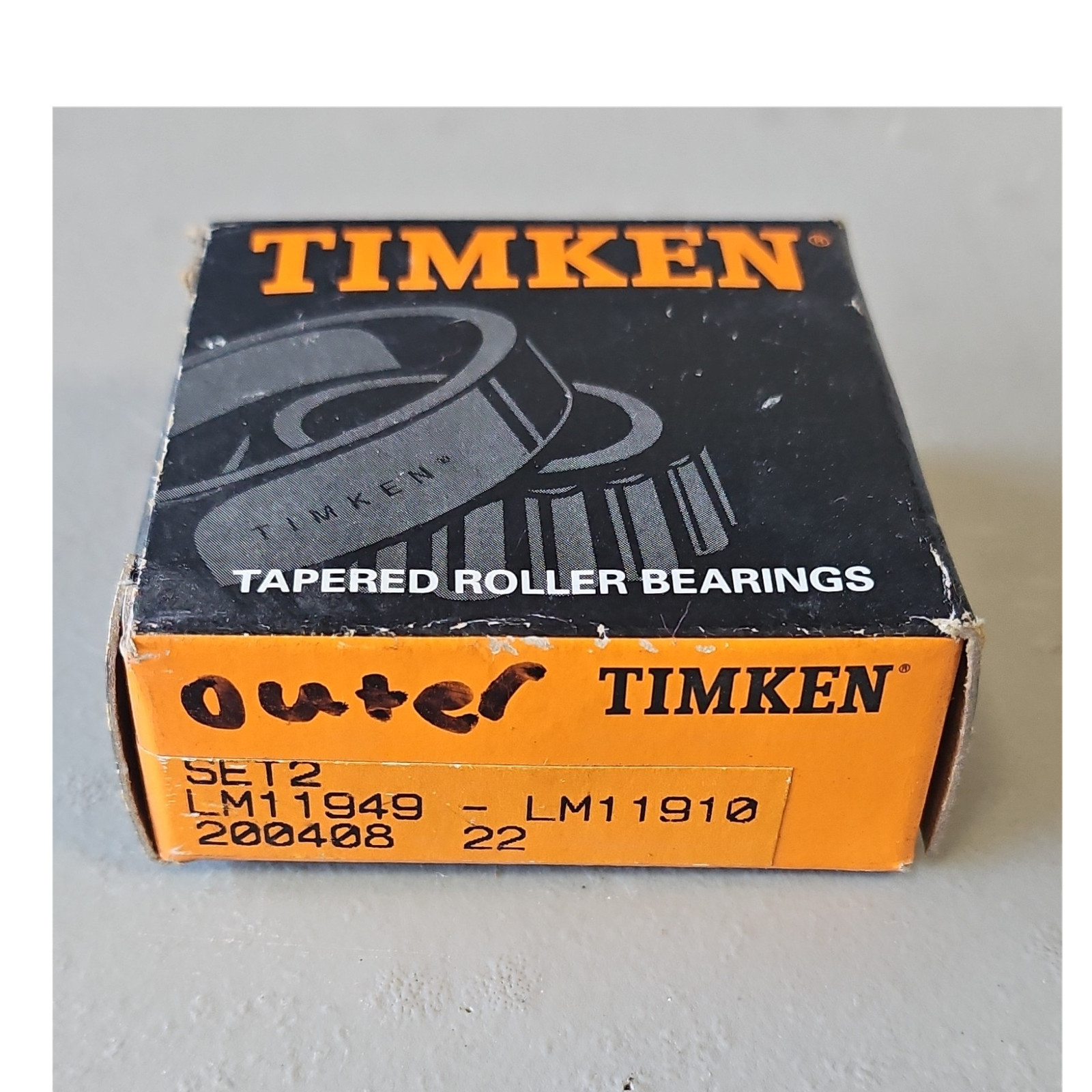 Timken SET2 LM11949/LM11910 Tapered Roller Bearings Set