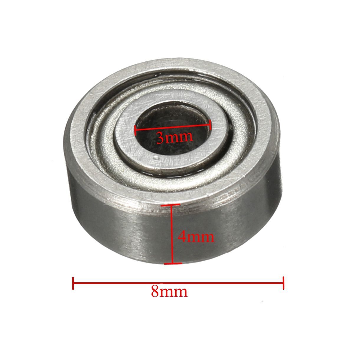 10Pcs Miniature Ball Bearings Small Double Shielded Metal Steel Roller 2 Types