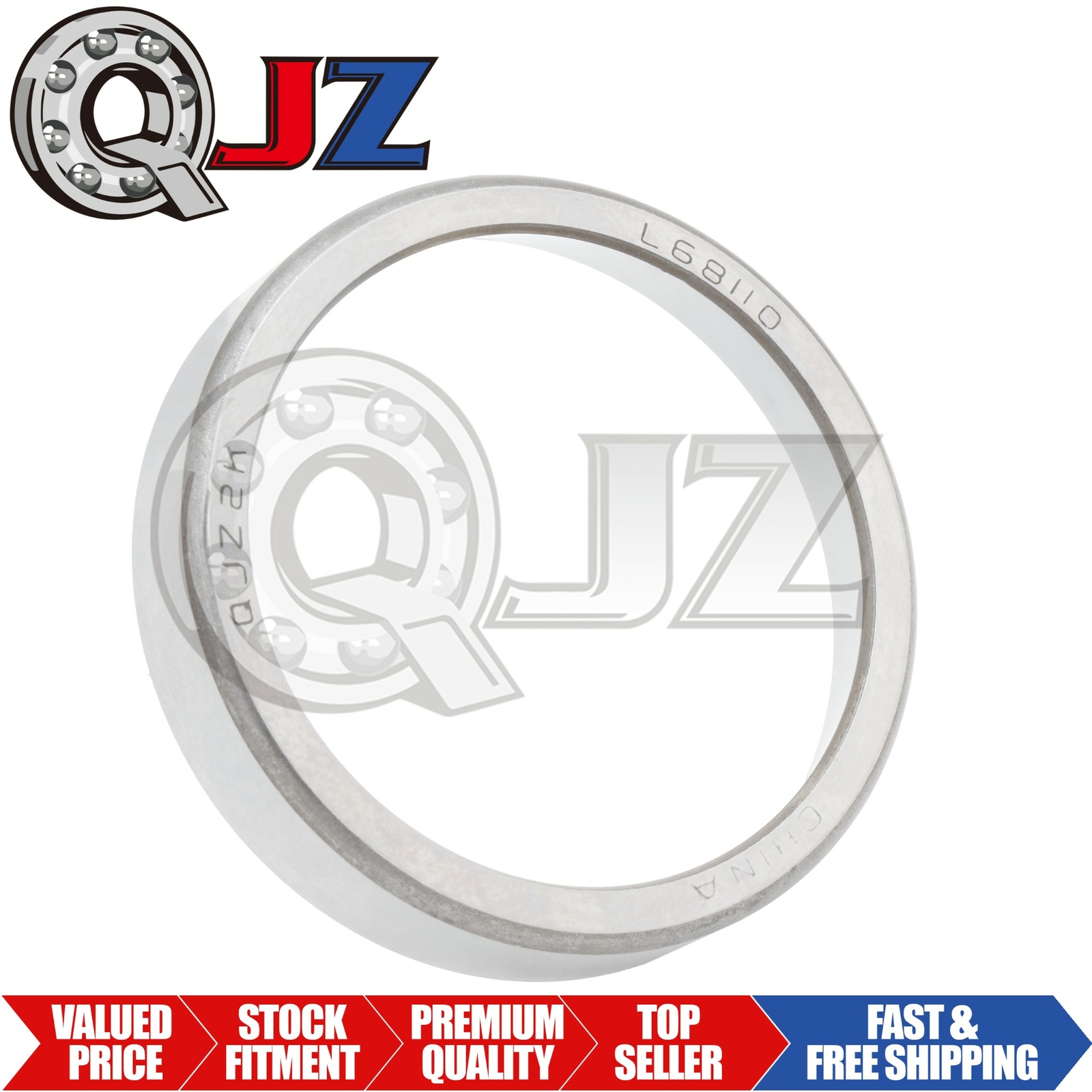 [1-Pack] L68110 Tapered Roller Bearing Outer Cup 2.328″ (Outer) x 0.47″ (Width)