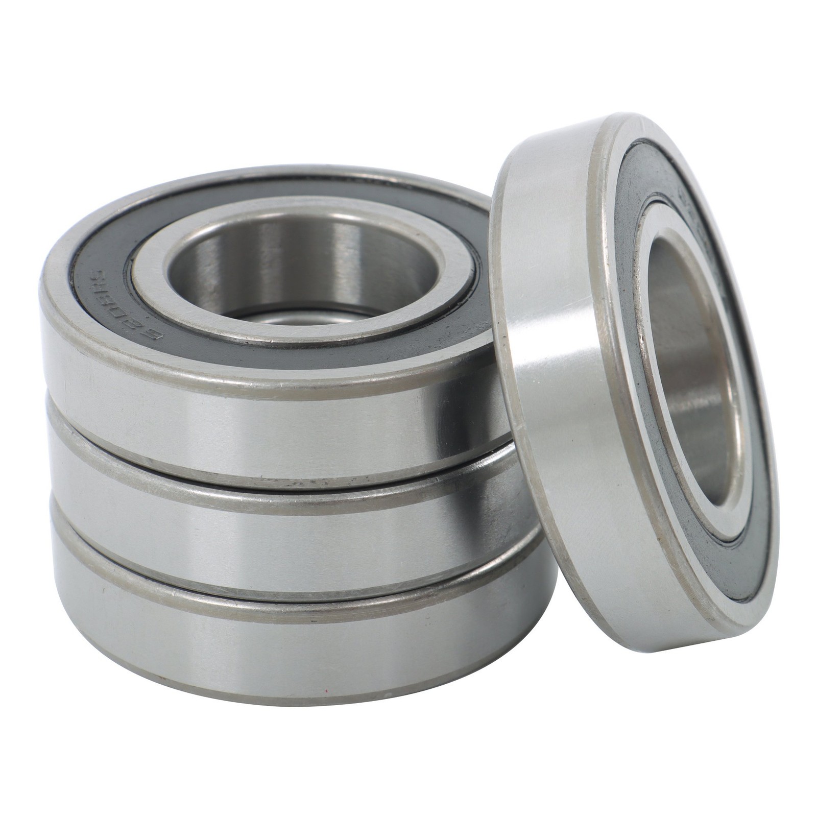4 Pack 6208-2RS Ball Bearings 40x80x18mm Double Rubber Sealed