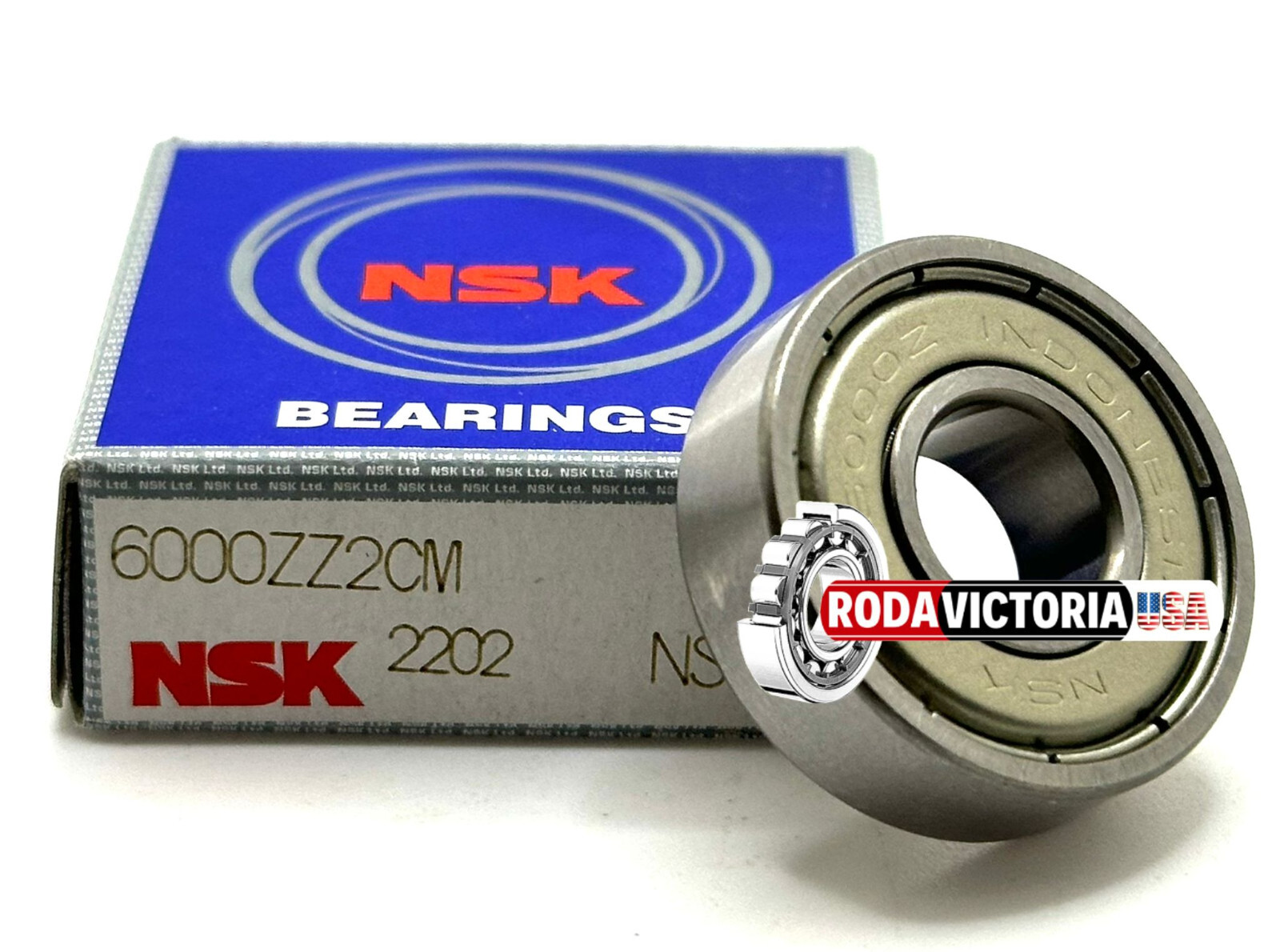 NSK 6000 ZZ CM DEEP GROOVE BALL BEARING, METAL SHIELDED 10x26x8mm