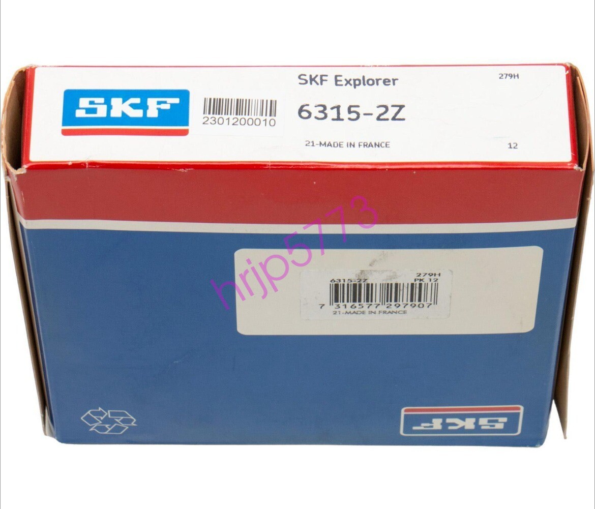 SKF 6315-ZZ Deep Groove Ball Bearing 75x160x37mm Free Shipping & Return Metal