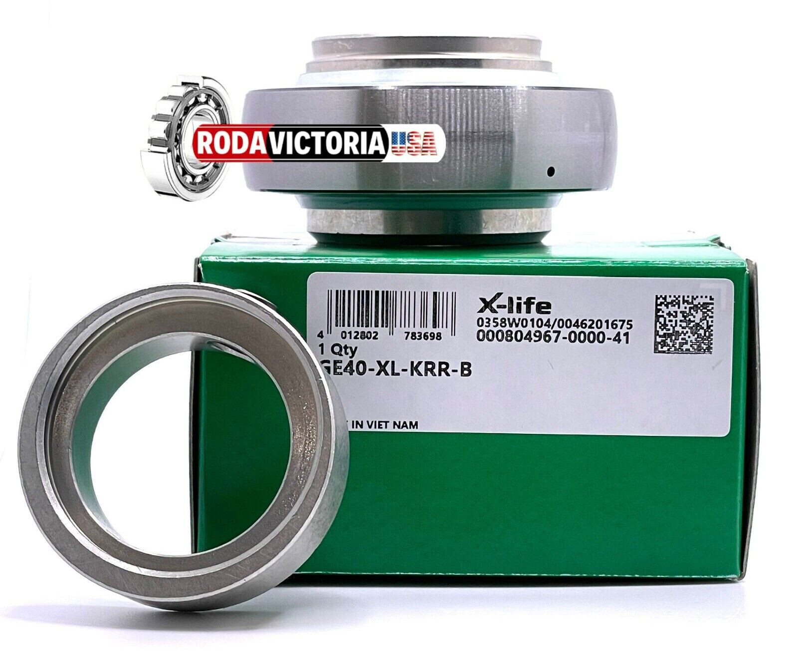 INA GE40KRRB Ball Bearing Insert/Collar, 40mm Bore (YEL208-2F, INSSXR40M,Timken