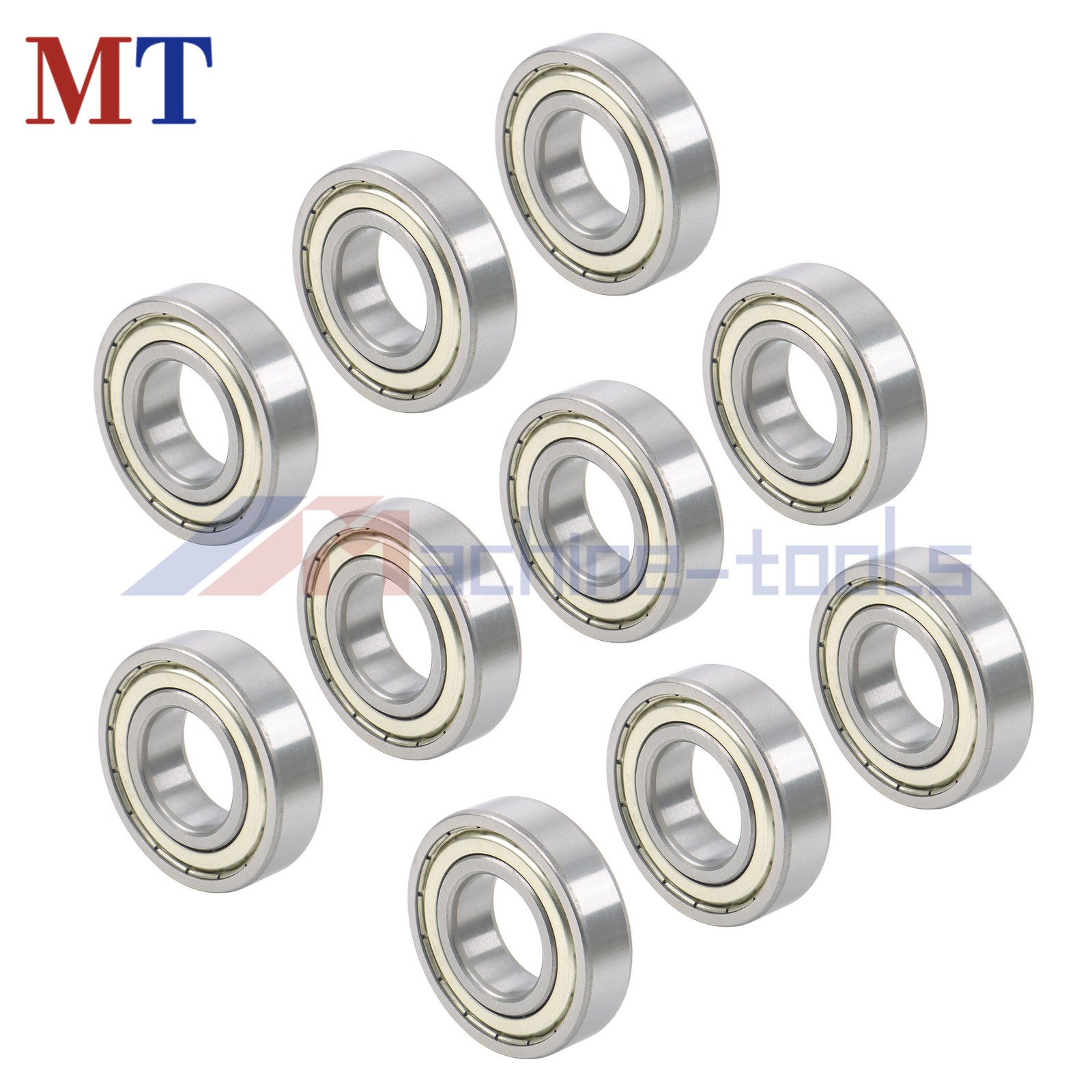 10 Pcs 6206-ZZ Bearing 30x62x16mm Metal Shielded Double Shielded