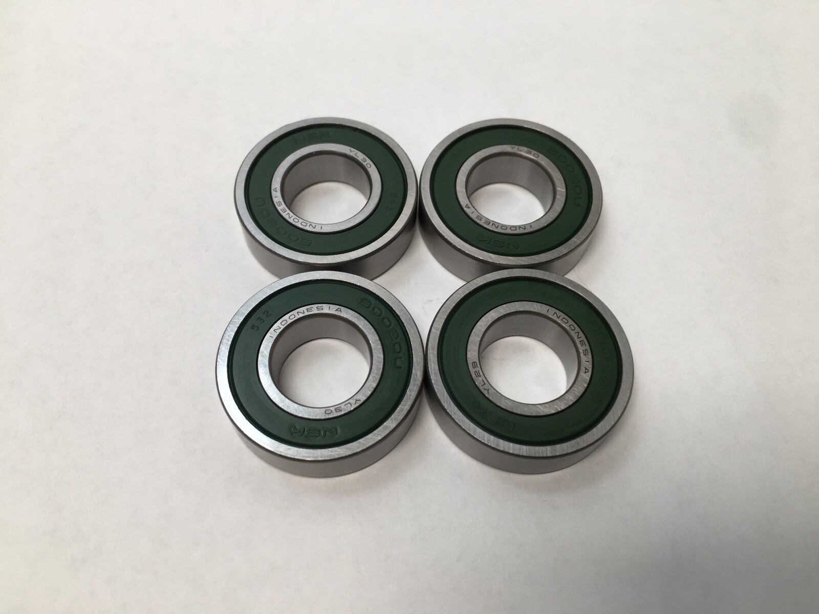4 pcs NSK 6002DU Bearing Single Rubber Seal 15x32x9 mm 6002 DU RS GU152G 6002RS