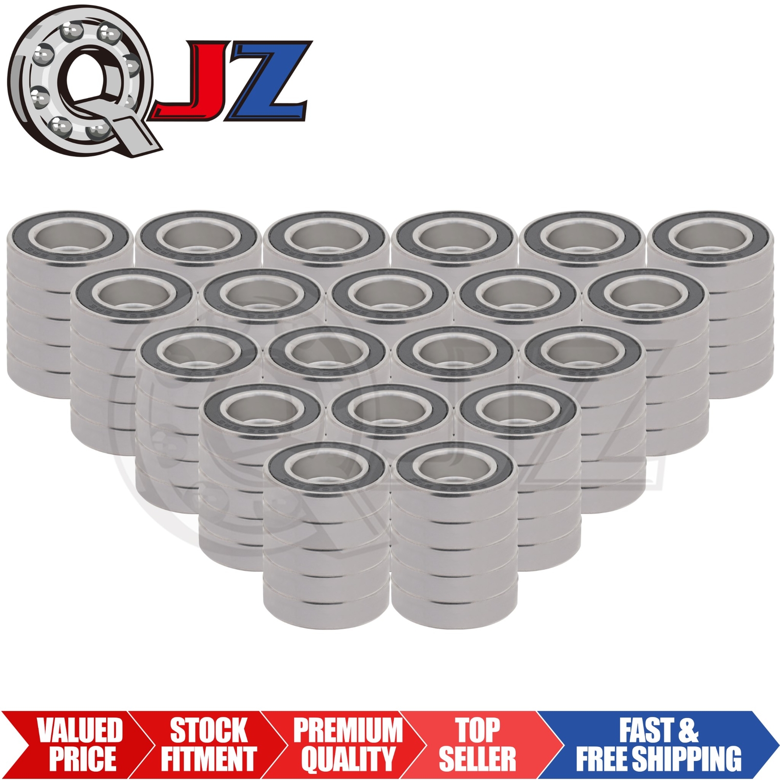 [Qty.100] S6902-2RS Stainless Deep Groove Bearing [15mm ID x 28mm OD x 7mm W]