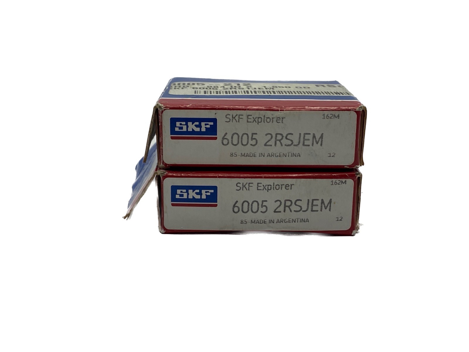 (2) NIB SKF 25mm x 47mm x 12mm Double Seal Deep Groove Ball Bearing 605 2RSJEM