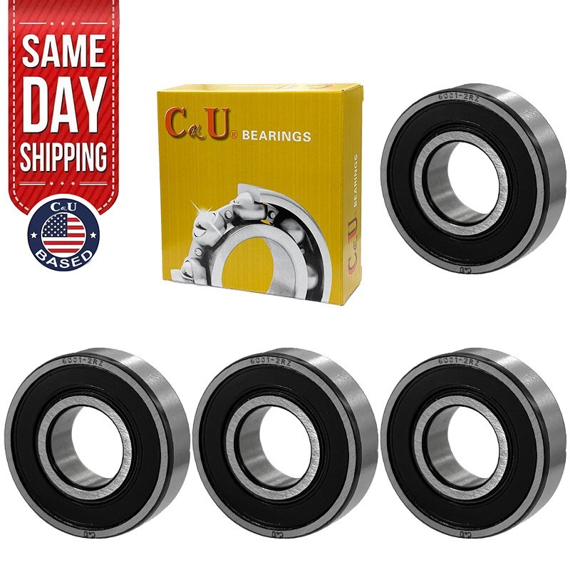 4pcs CKU 6001-2RS Bearing 12x28x8mm Double Rubber Deep Groove Ball Bearings