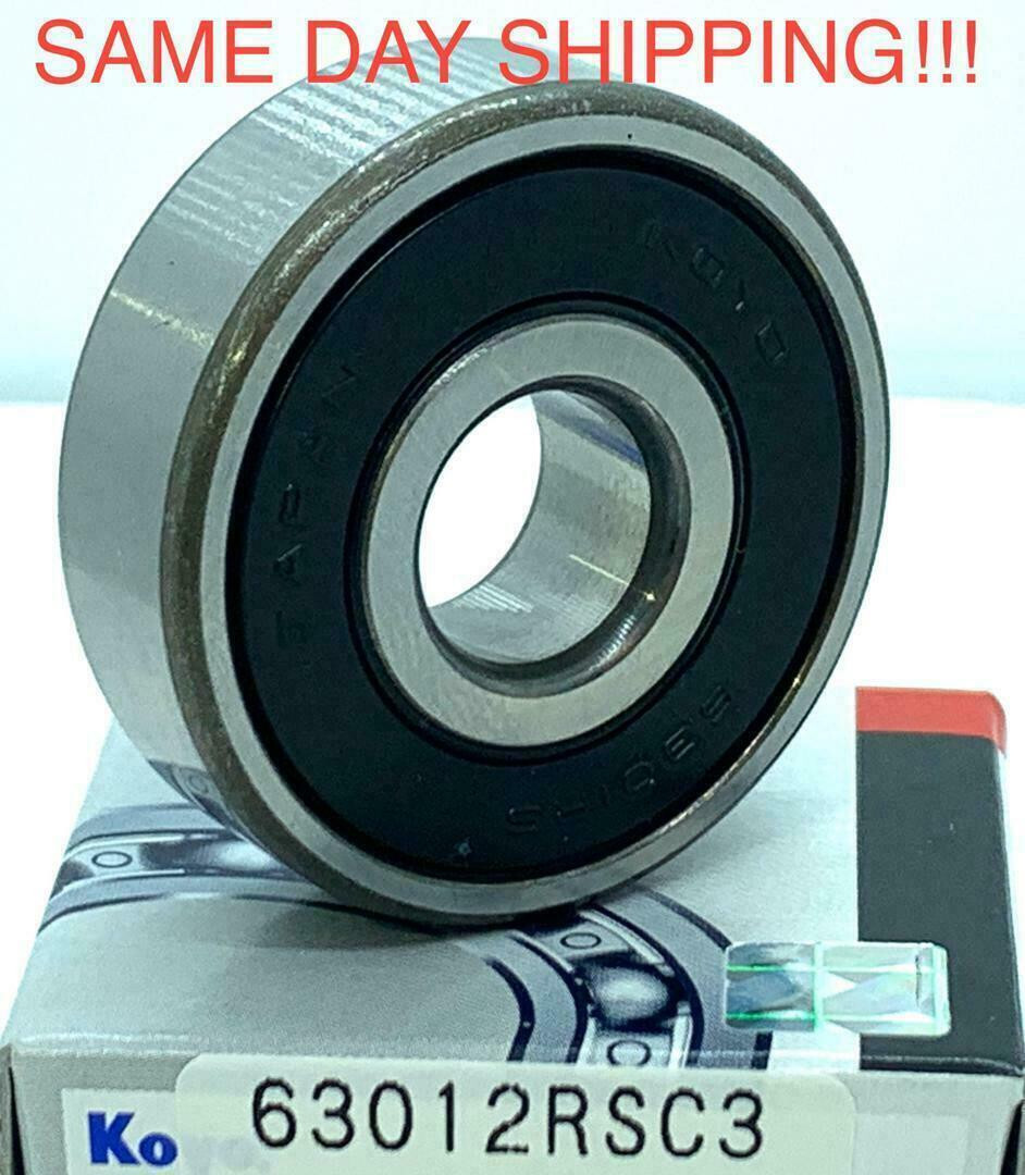 KOYO 6301 2RS C3 DEEP GROOVE BALL BEARING, RUBBER SEALED 12x37x12 mm
