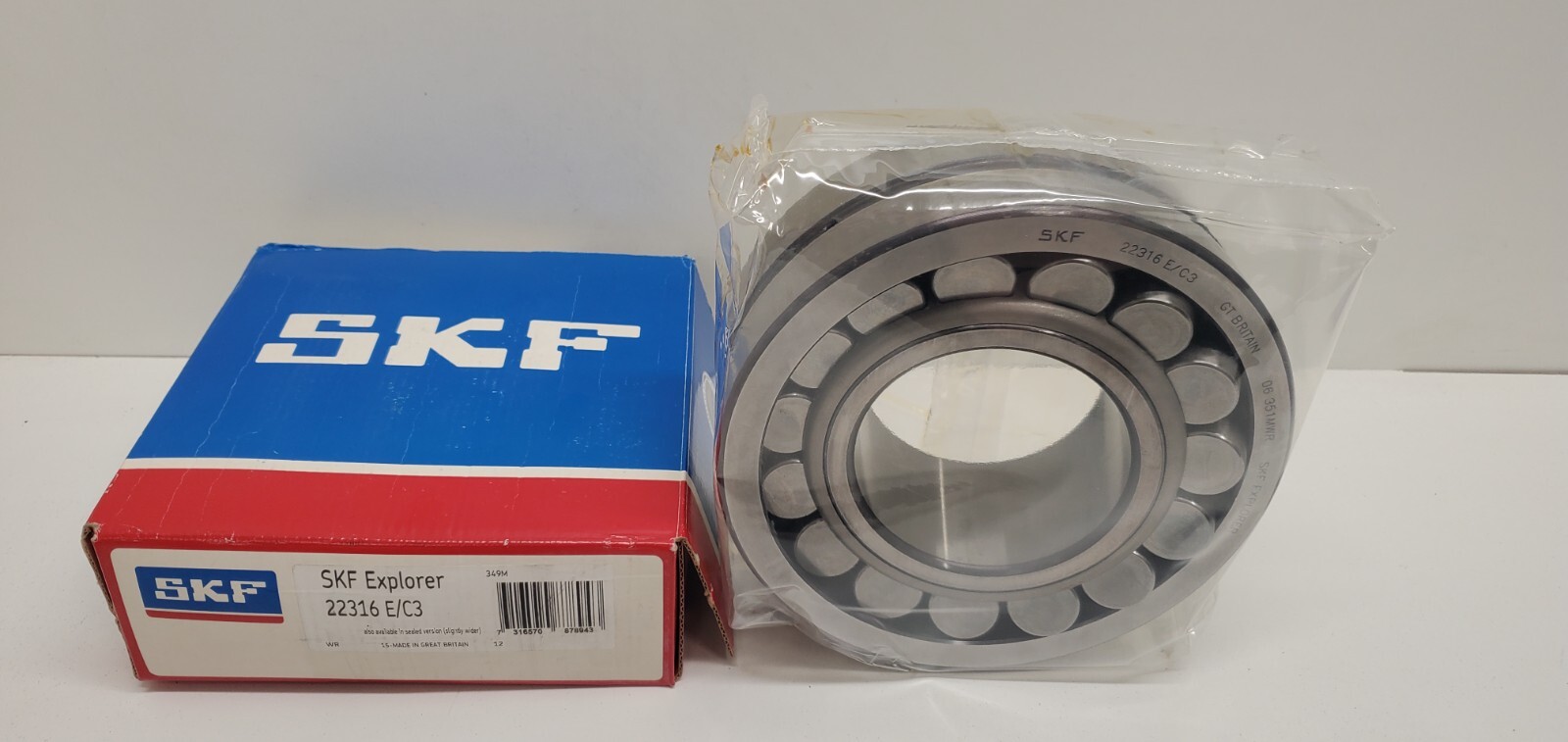 NEW OLD STOCK! GENUINE SKF SPHERICAL ROLLER BEARING 22316 E/C3