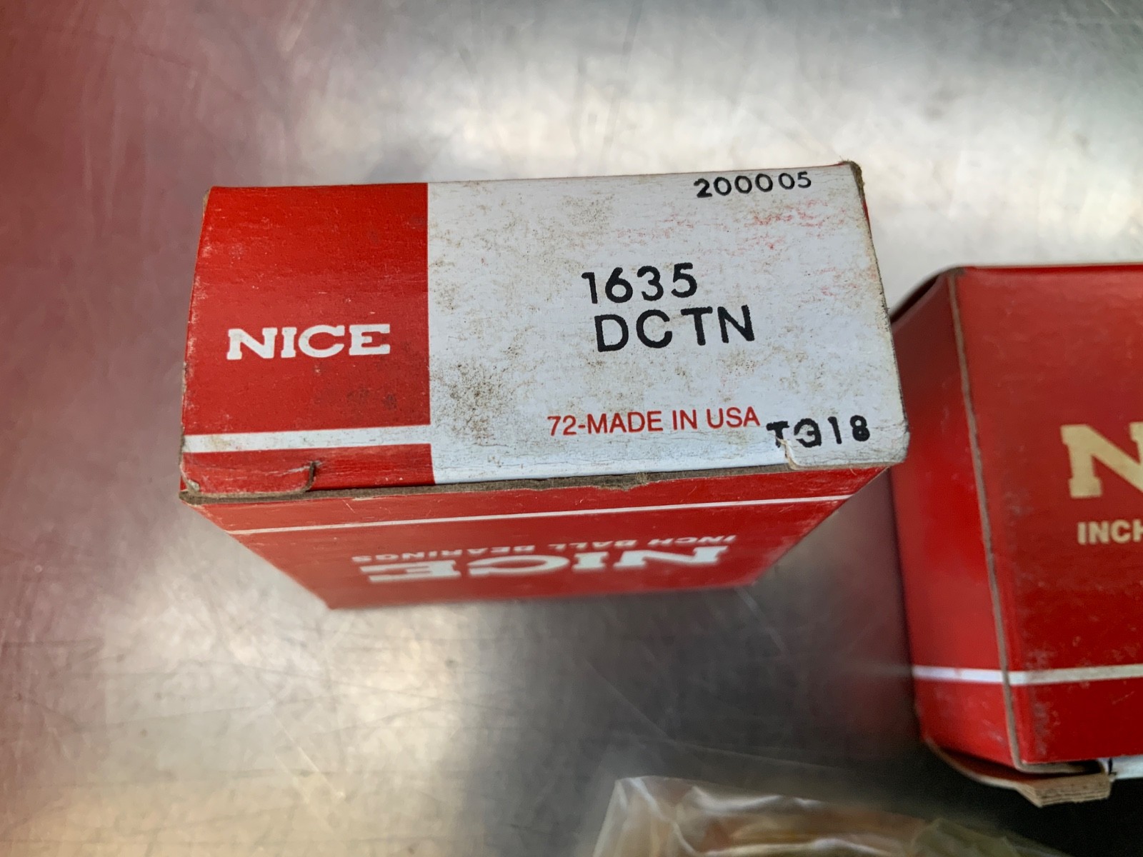 (2) Nice 1635DCTN Radial/Deep Groove Ball Bearing – Straight Bore, 0.7500 in