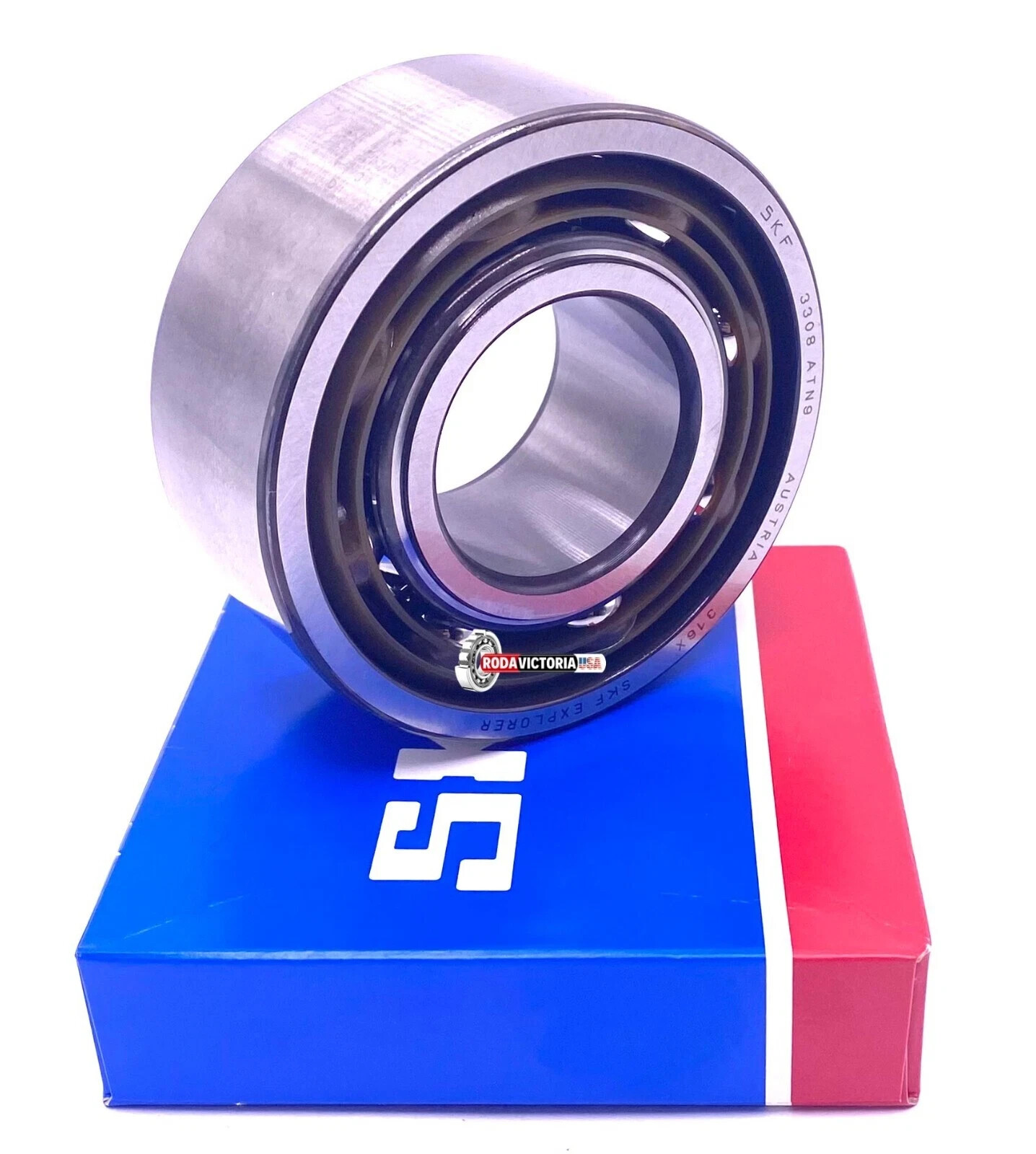 SKF 3308 ATN9 C3 Angular Contact Ball Bearing Double Row, No Seals 40x90x36.5 mm