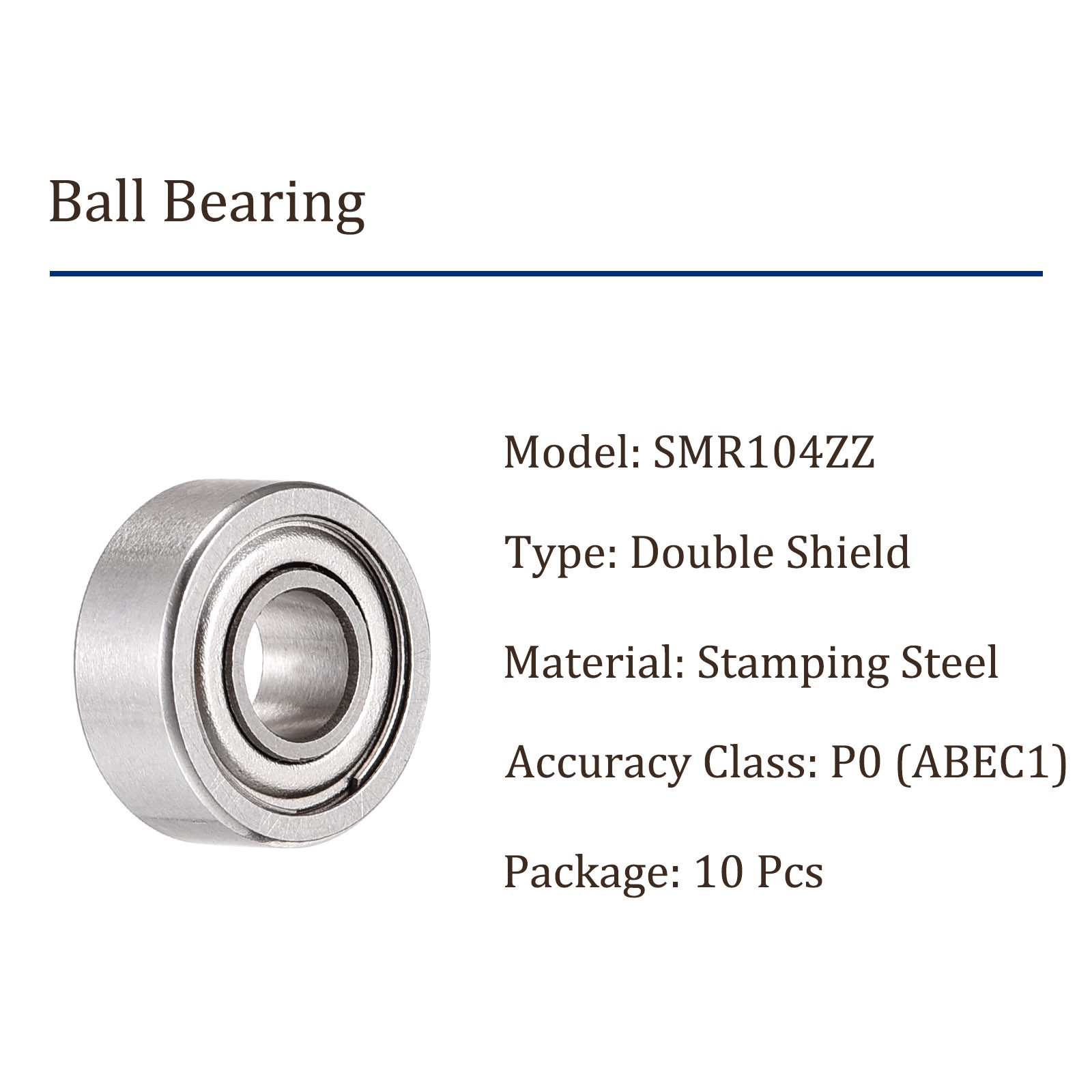 10pcs SMR104ZZ Ball Bearing-[4x10x4mm] Double Shielded for Printers Motors