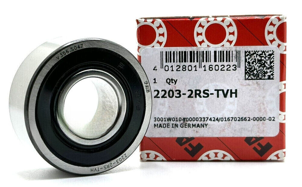 NEW FAG 2203 2RS TVH SELF ALIGNING BALL BEARING,RUBBER SEALED 17x40x16m