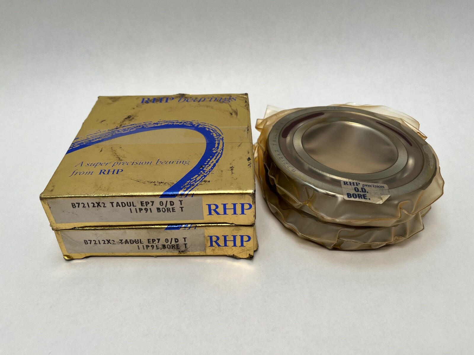 RHP 7212CTDULP4 Bearing 60x110x22 mm 7212-C-T-DUL-P4 7212X2TADUEP7 England 2 Pcs