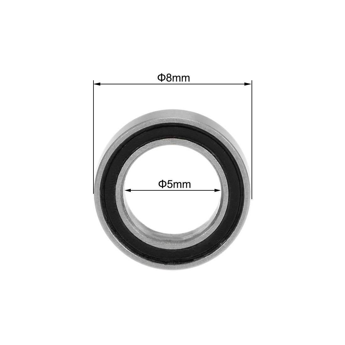 10pcs MR85-2RS Deep Groove Ball Bearings Z2 5x8x2.5mm Double Sealed Chrome Steel