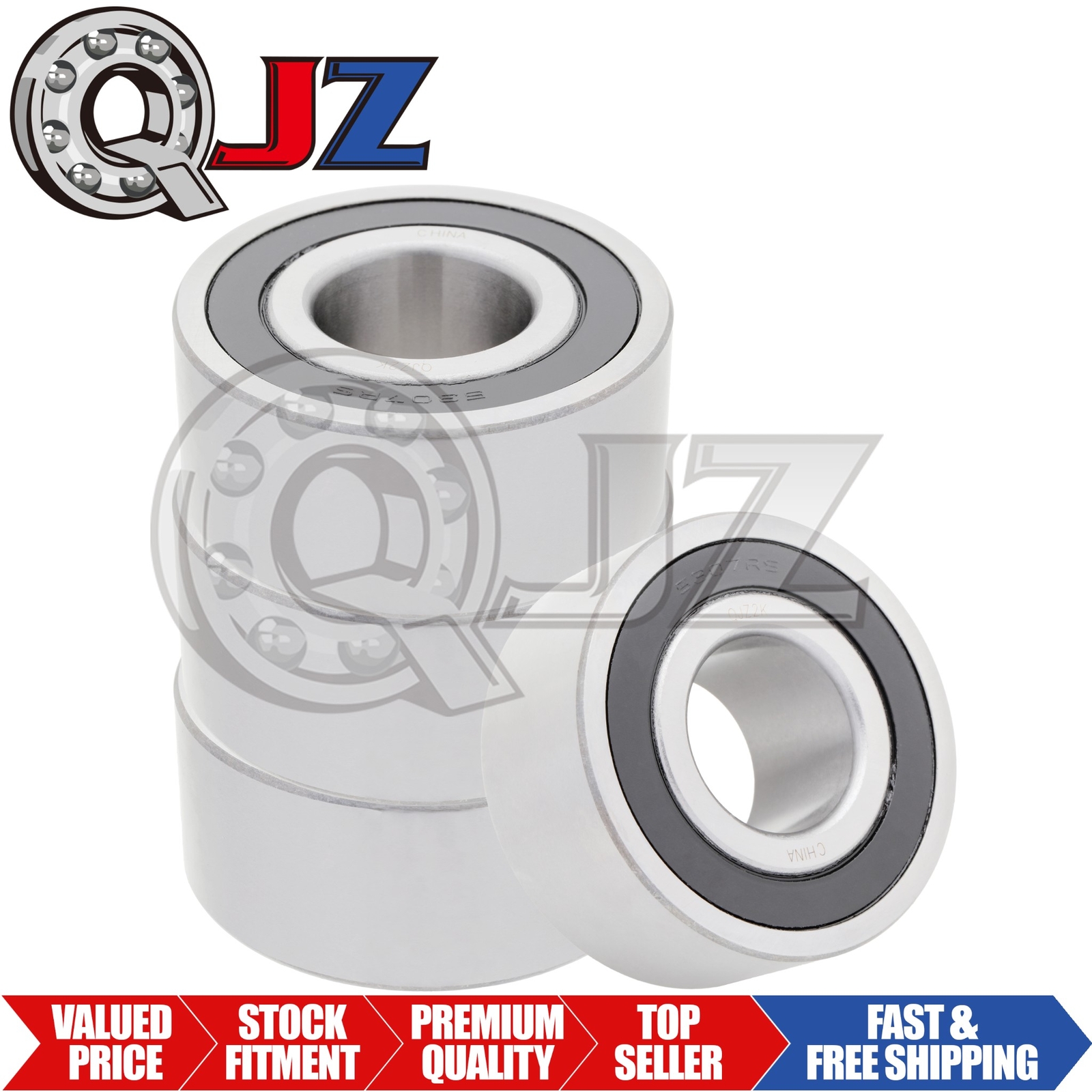 [Qty.4] 5307-2RS New Angular Contact Ball Bearing [35mm ID x 80mm OD x 34.9mm W]