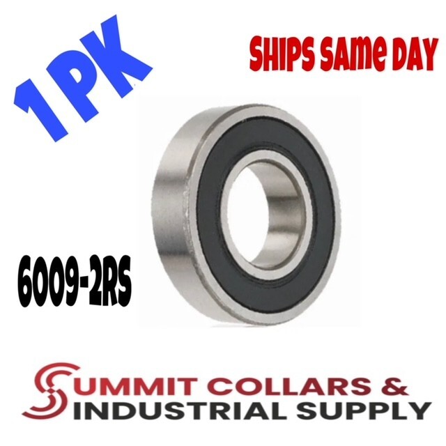 6009-2RS Ball Bearing Premium Rubber Sealed 45x75x16 mm (Qty 1)