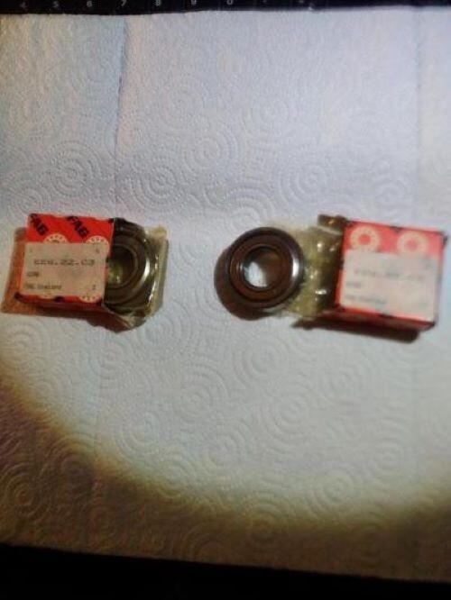(2) F.A.G. Deep Groove Ball Bearings No. EE6.2Z.C3 Made in England Never Opened