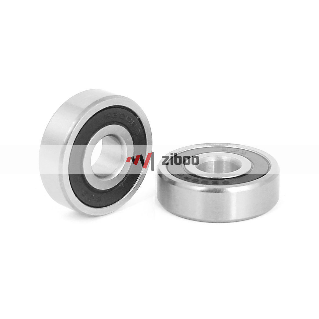 2 Pcs 6200RS Sealed Deep Groove Radial Ball Bearings 30mmx10mmx9mm Silver Tone