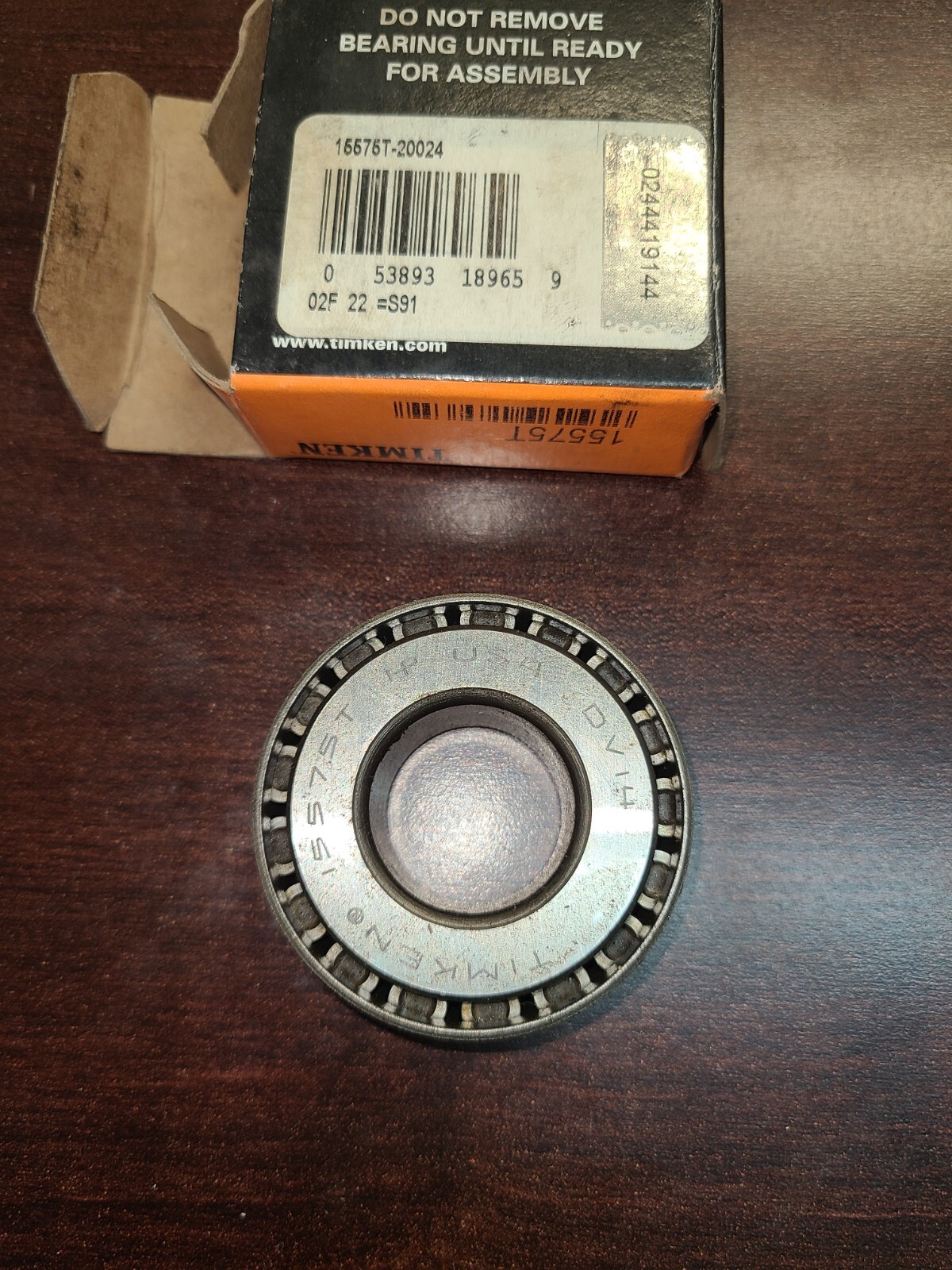 TIMKEN Tapered Roller Bearing Cone – 0.9375 in Bore, 0.6875 in Width, Steel