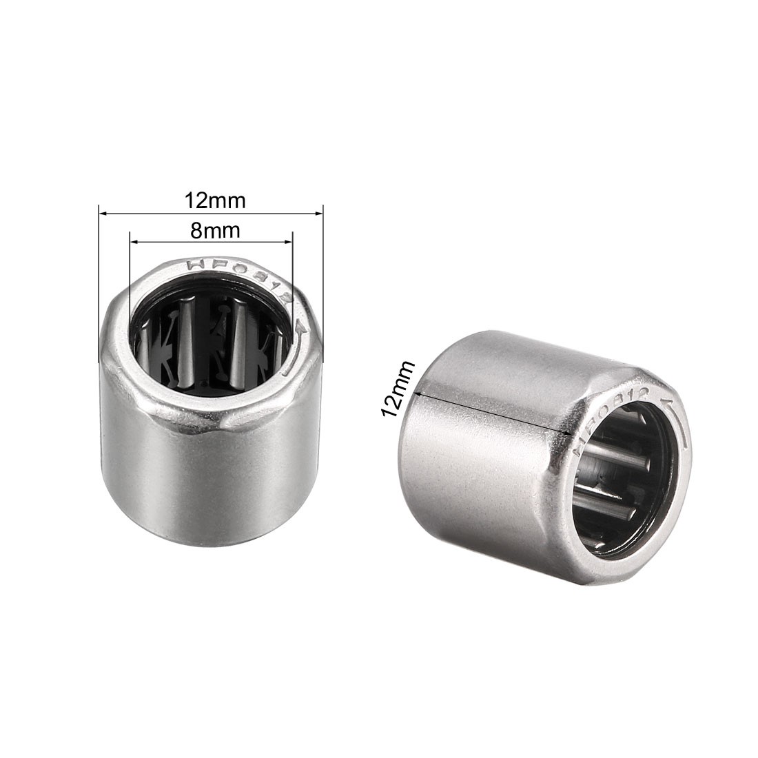 5Pcs Needle Roller Bearings, One Way Bearing, 8mm Bore 12mm OD 12mm Width