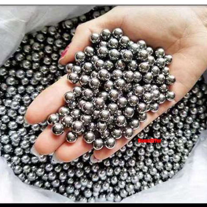 1kg Round Polished Steel Ball Diameter 6.35mm-12mm Smooth Iron Balls Metal Beads