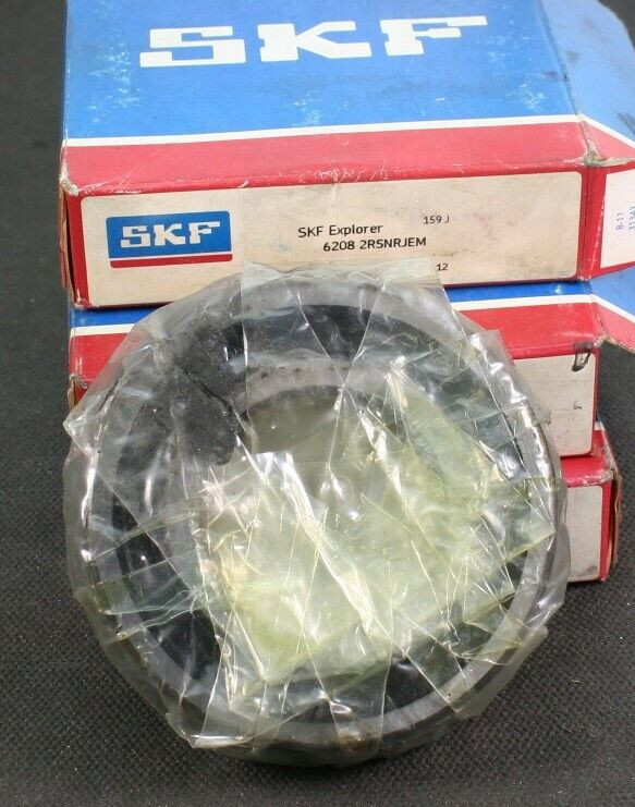 One (1) SKF 6208 2RSNRJEM C3 GJN Deep Groove Bearing 40 MM ID USA NEW