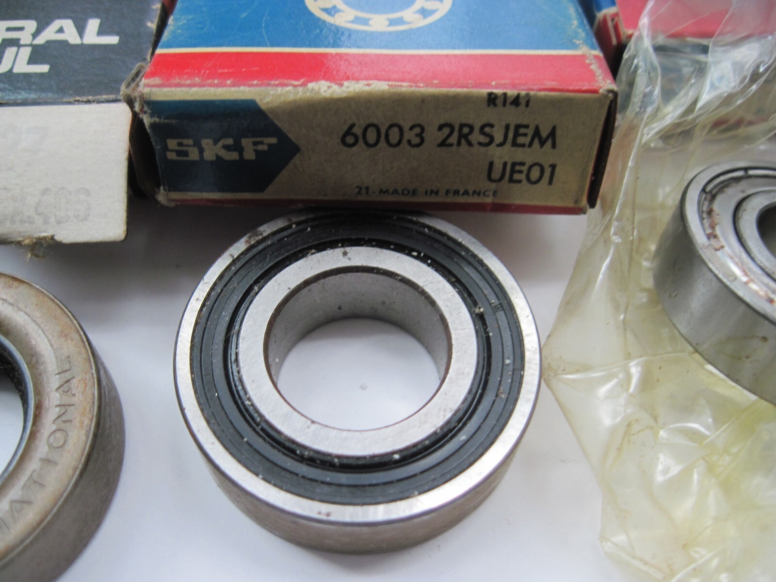 Lot of 11 Bearings and Oil Seals, (3) Are SKF 7868 Shaft Seals, NOS
