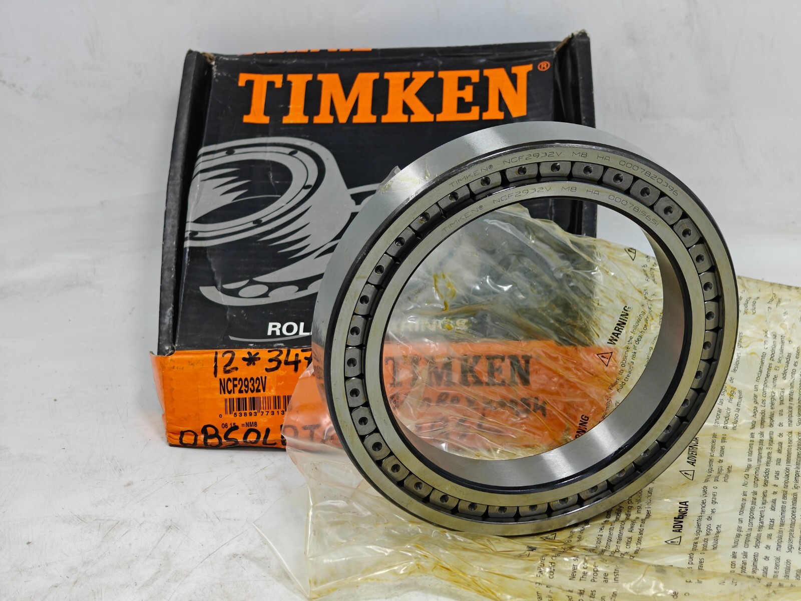 NCF2932V Timken Cylindrical Roller Radial Bearing – Full Complement 160x220x36mm