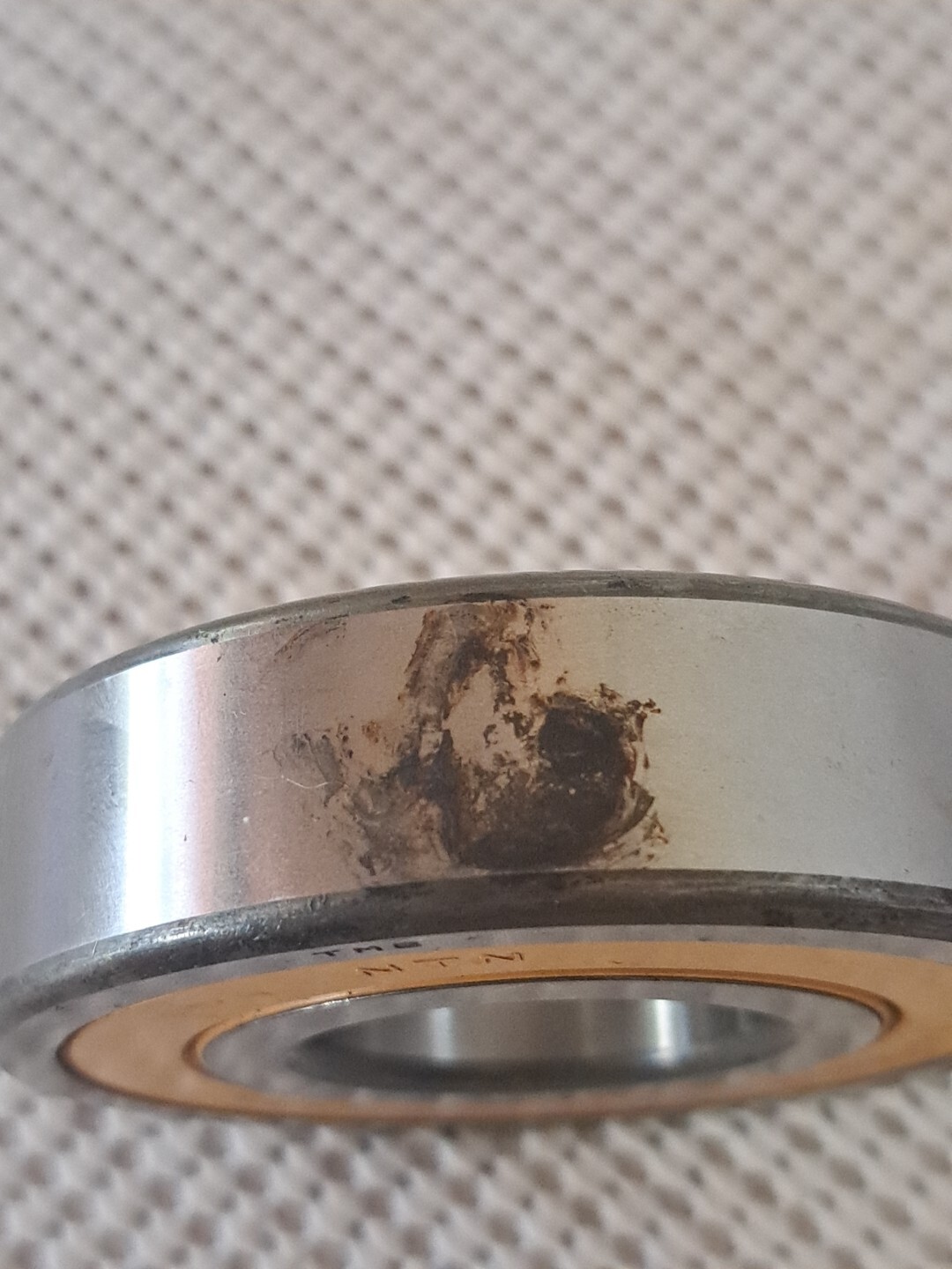 NTN Ball Bearing Made in Japan 6306LU NOS, Surface Rust From Storage.
