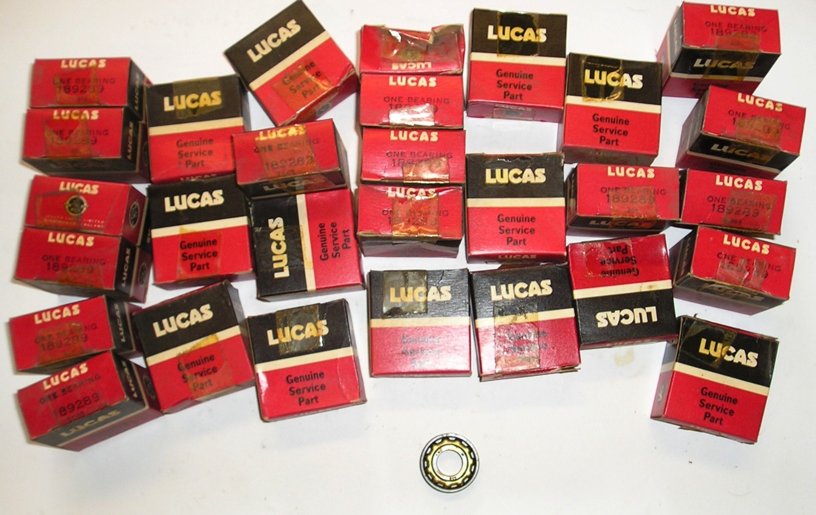 49-107 nos 189289 Lucas brand brass caged 3 piece bearing size 13x30x7mm
