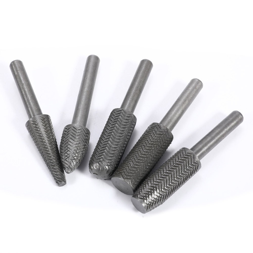 Electric Rotary Rasp File Set 5 Pieces for Drill Bit Steel Shaping Tasks