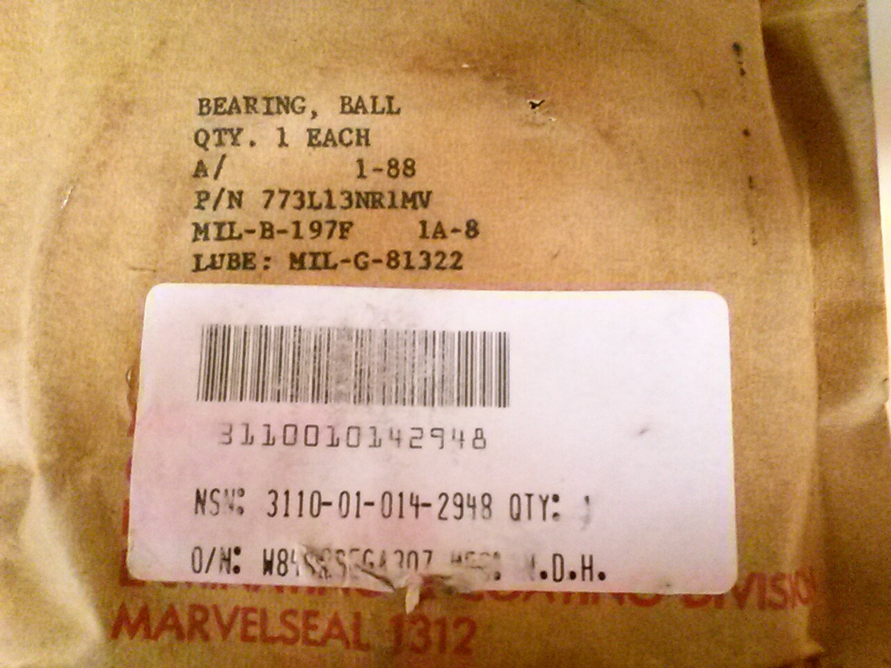 NDH 773L13 bearing, made in USA. New Departure Hyatt