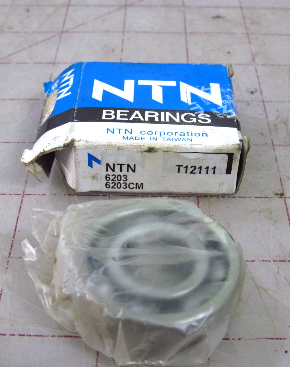 NTN 6203 CM Deep Groove Ball Bearing, Open Type, No Seals 17x40x12mm – Open Box