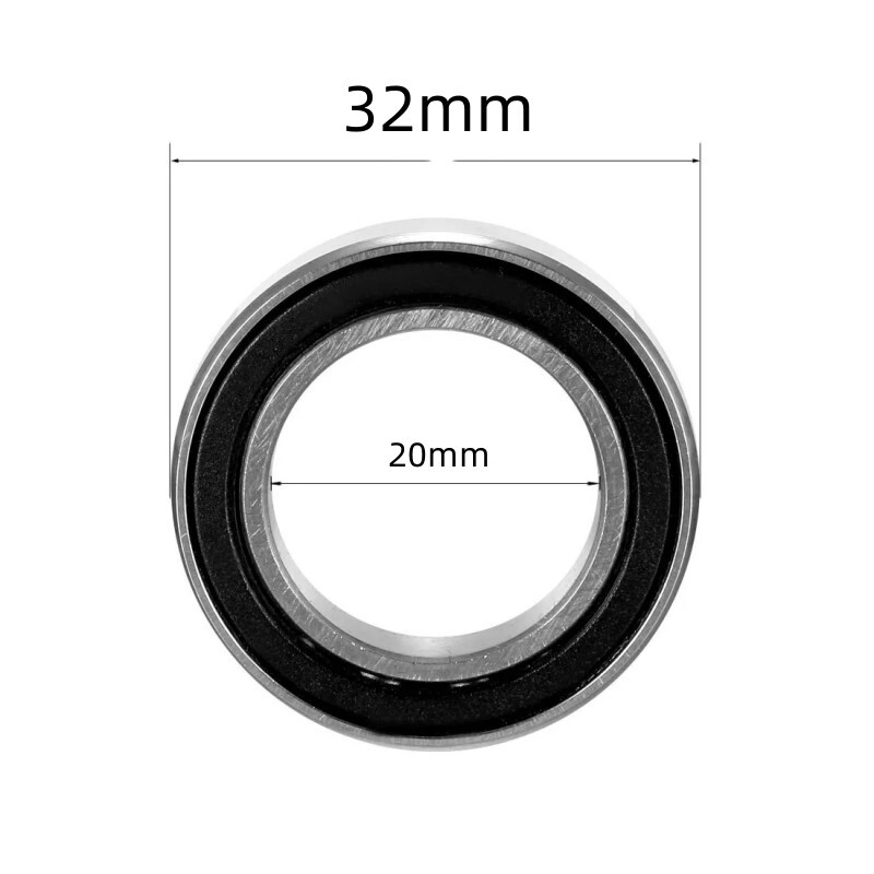 2Pcs 6804-2RS Deep Groove Ball Bearing Double Sealed 20mmx32mmx7mm Carbon Steel