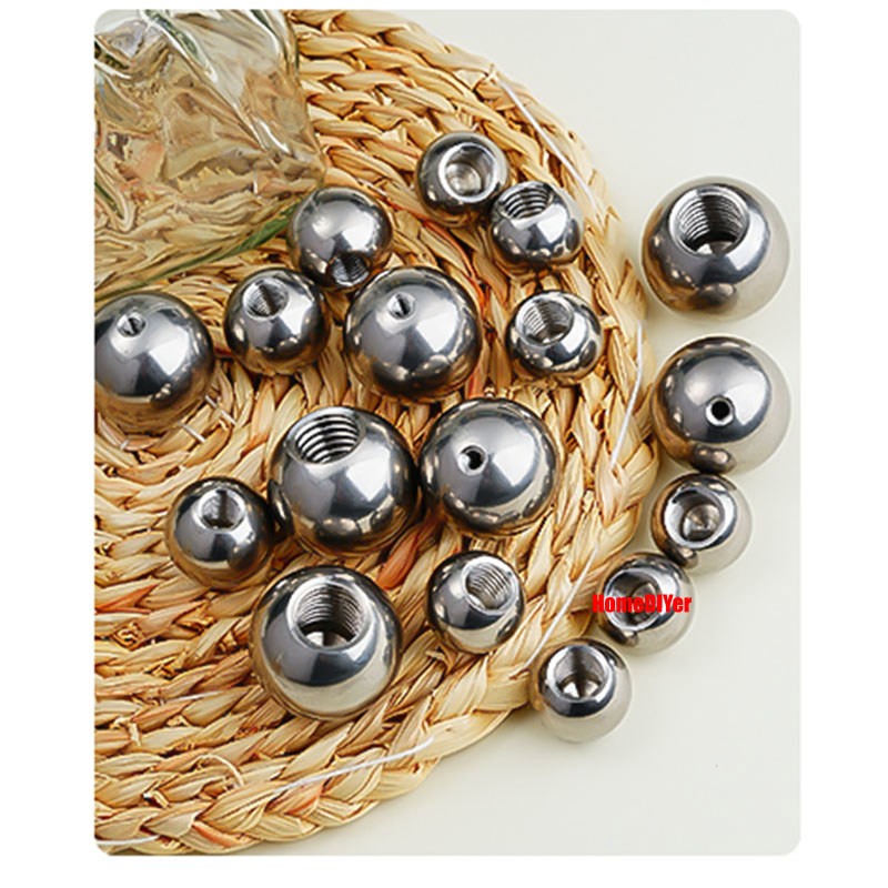 Round Ball 304 Stainless Steel Blind Hole Balls Threaded M2 M3 M4-M12 Ø 5mm~25mm