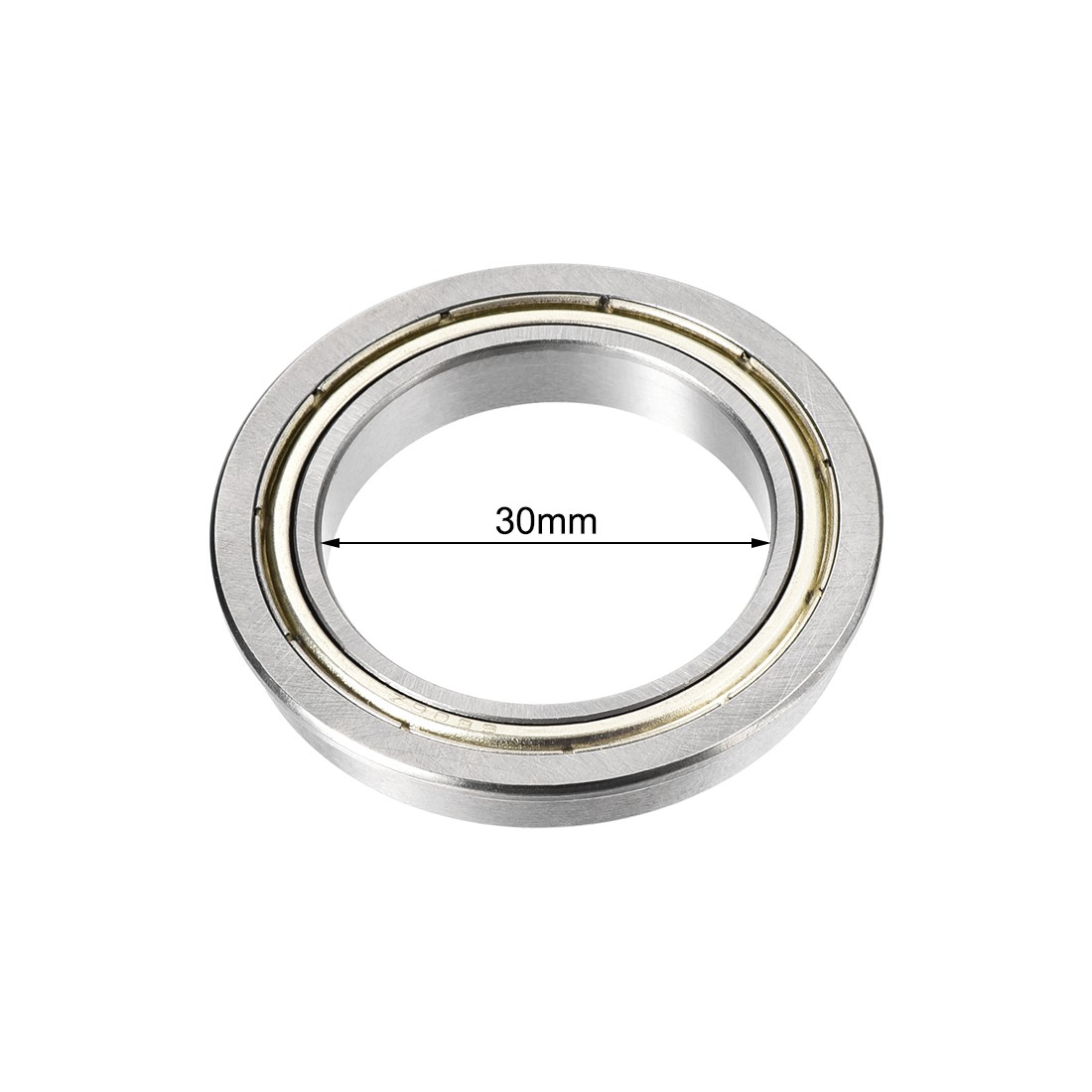 F6806ZZ Flange Ball Bearing 30x42x7mm Shielded Chrome Steel Bearings 2pcs