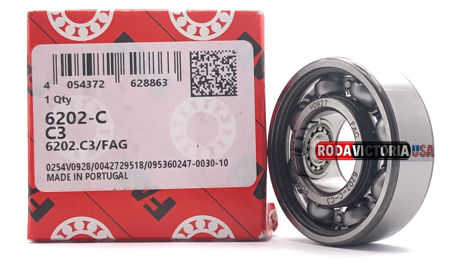 FAG 6202 C3 Open, NO SEALS Deep Groove Ball Bearing 15x35x11mm