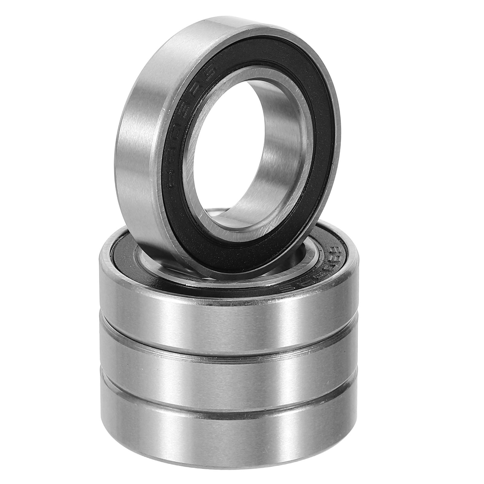 4 Pack 17x30x7mm 6903 2RS Deep Groove Ball Bearings Chrome Steel Double Shield