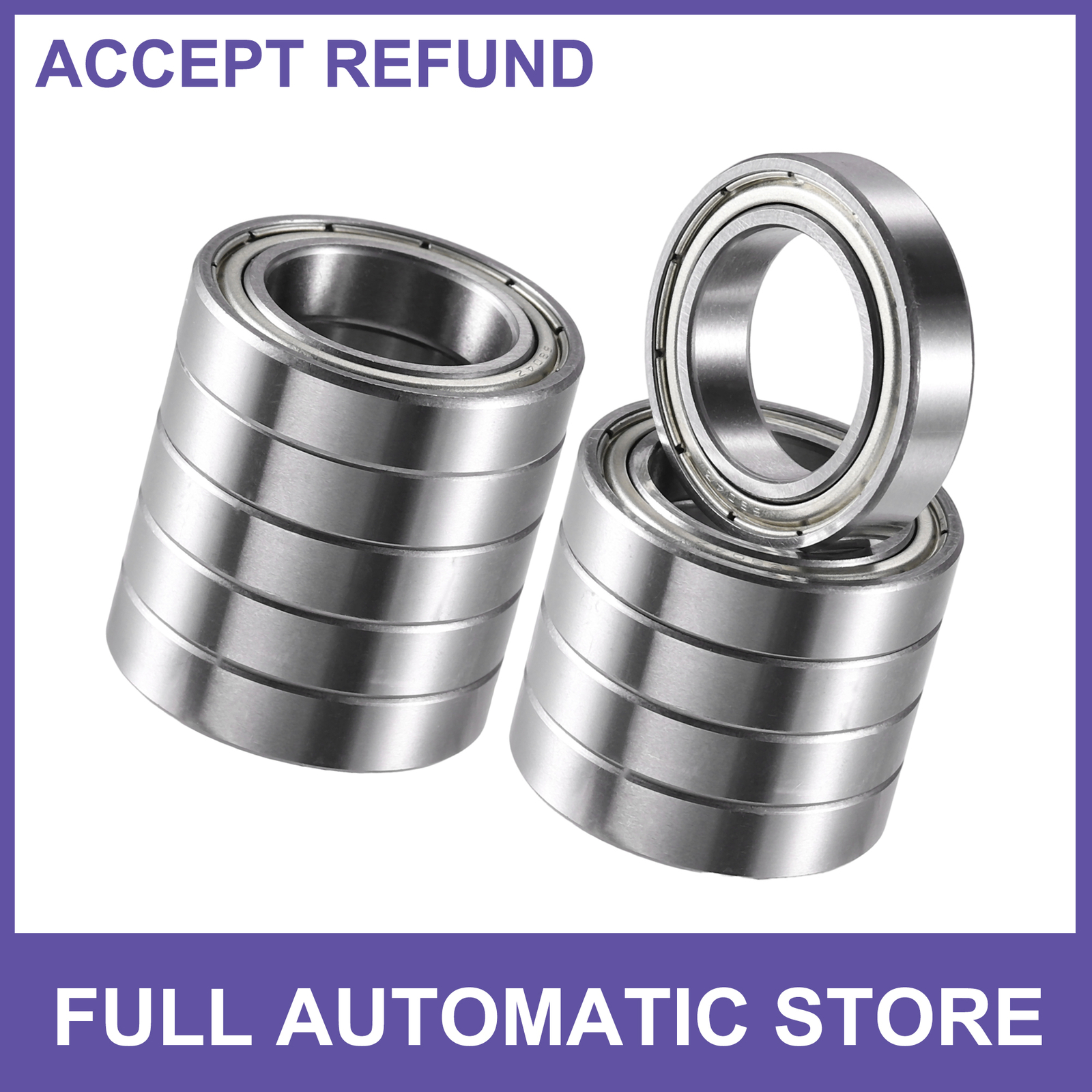 TEN 20x32x7mm Double Shield 6804ZZ Single Row Deep Groove Ball Bearing Universal