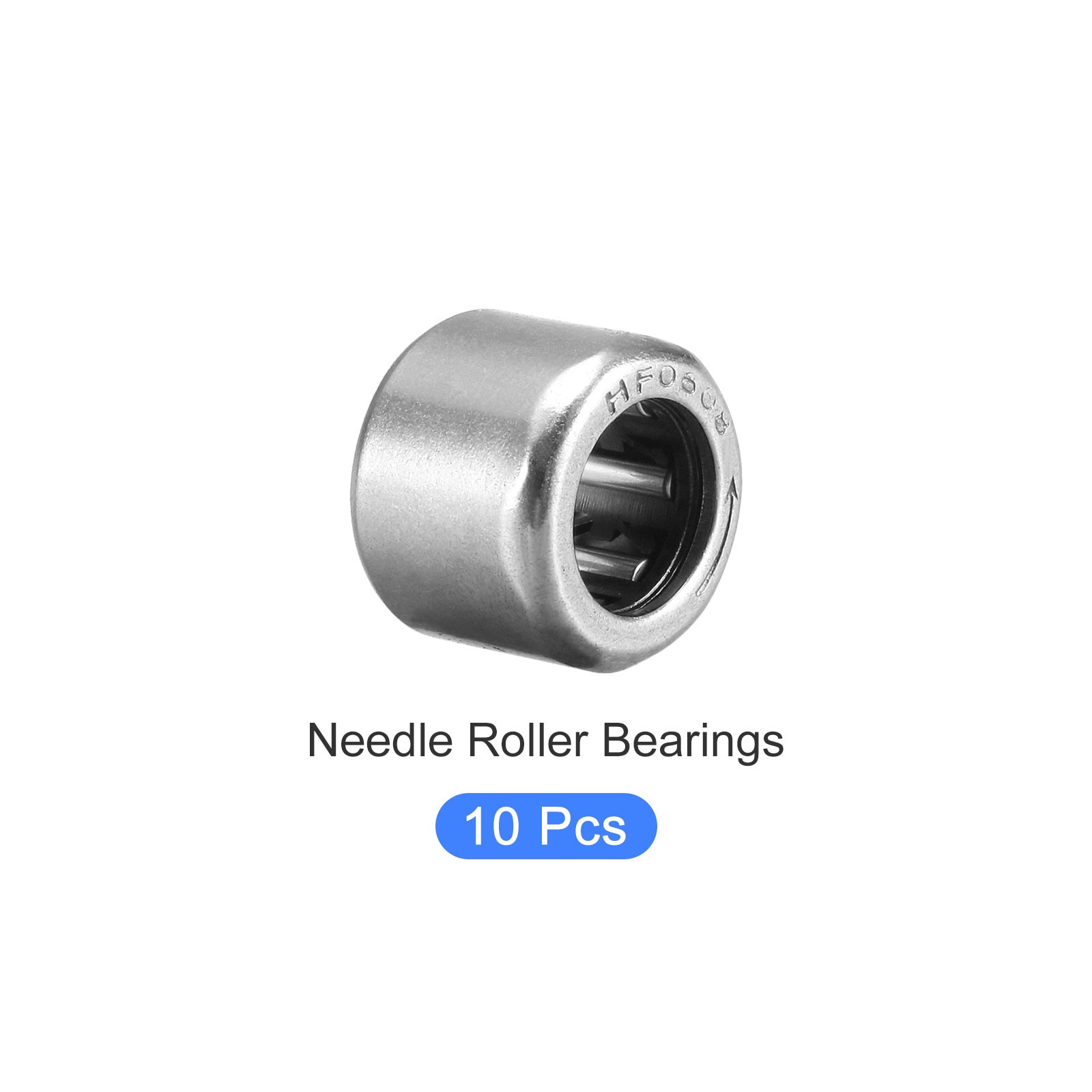 10 Pack 6mm ID x 10mm OD 8mm Height HF0608 Needle Roller Bearings Chromium Steel