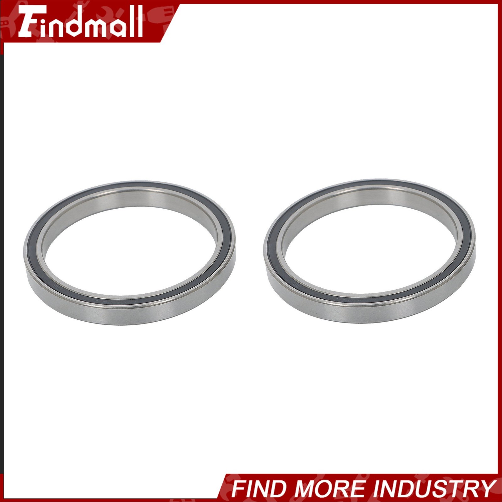 Findmall 6709-2RS Deep Groove Bearings 10pcs 45x55x6mm Rubber Sealed Pre-Lubed