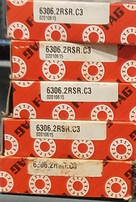 FACTORY NEW! FAG 6306-2RSRC3 Deep Groove Ball Bearing 30x72x19 MM, Double Seals
