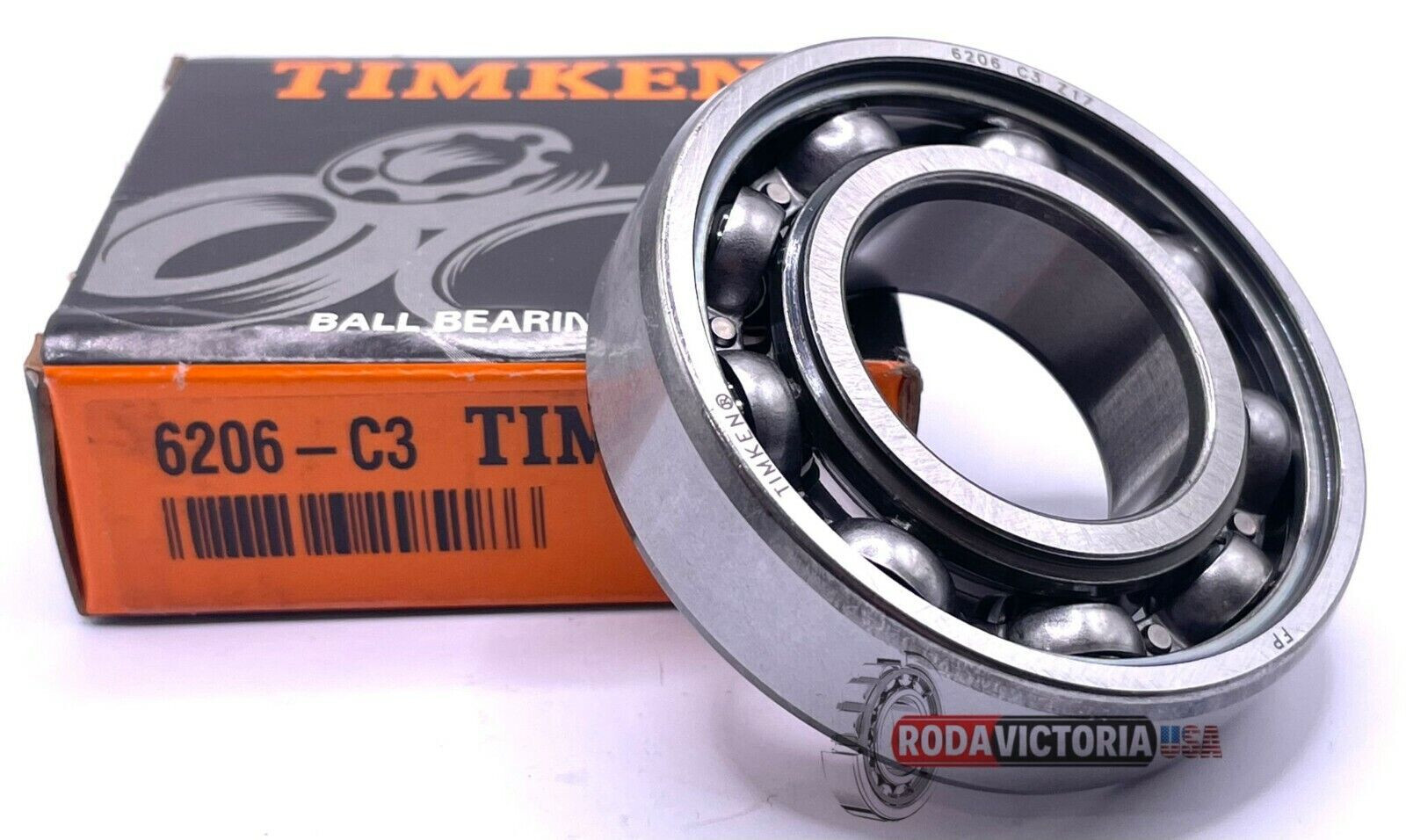 TIMKEN 6206 C3 Ball Bearing 30x62x16 (mm) No Seals/Shields, Open